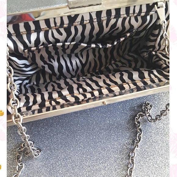 Vintage 90's💋Shoulder Bag/Evening Bag/ Clutch| Long Chain Strap - Picture 3 of 3